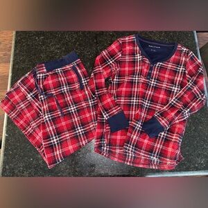 Nautica Red and Navy Plaid Pajama Set